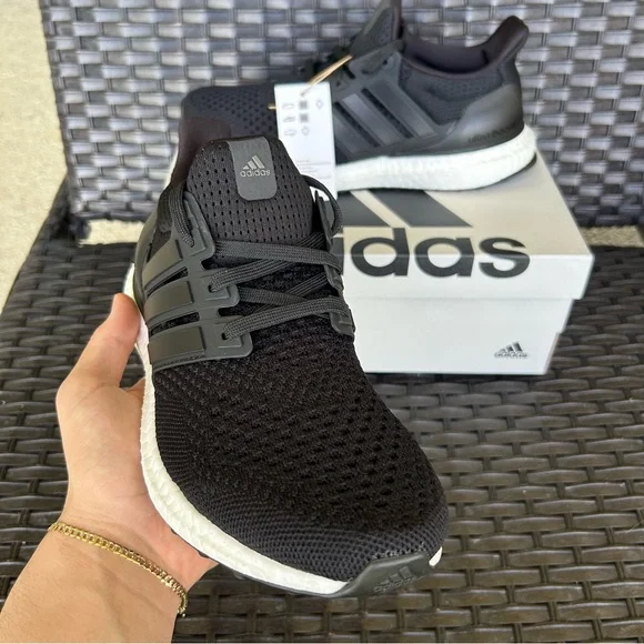 ADIDAS ULTRABOOST 1.0 DOUBLE BLACK - MENS 7 / WOMENS 8.5 - Picture 2 of 5
